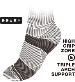 HIGH GRIP & TRIPLE ARCH SUPPORT