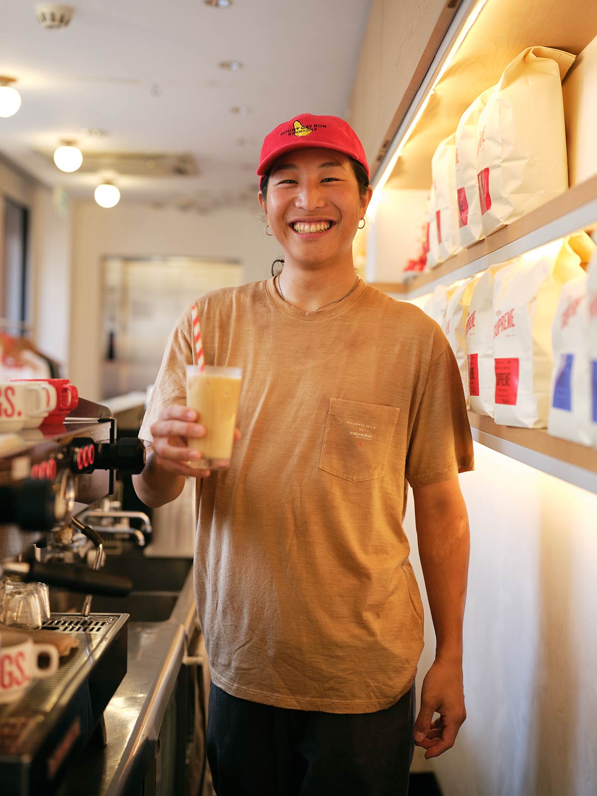 M MerinoB 150 NM Coffee Supreme SS Tee NAUGHTY MILK