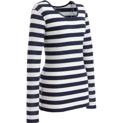 スピア LS フェミニン クルー ストライプ（レディース） アドミラル×スノー