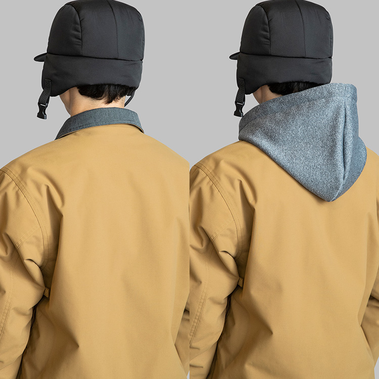 リムーバブルボンディングニットフード