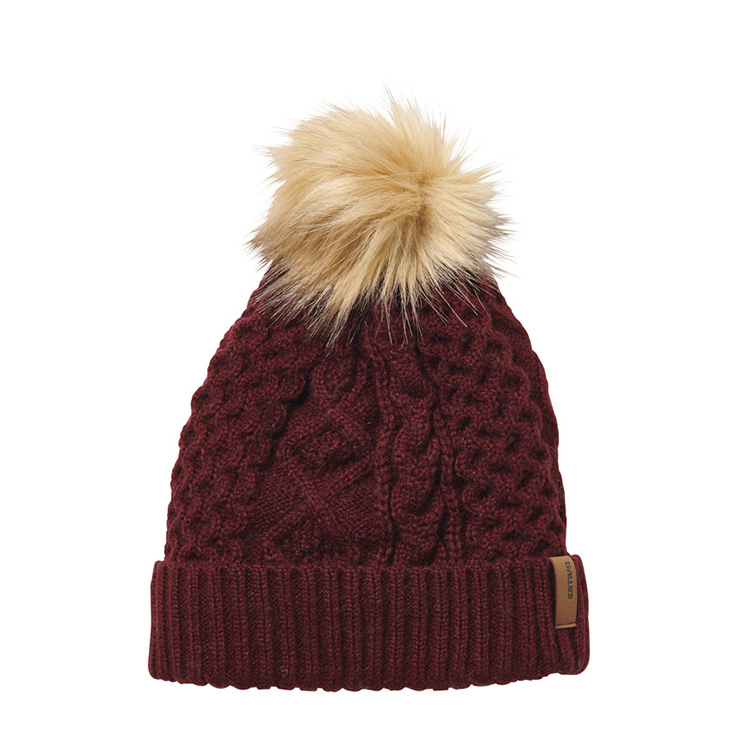 EV-FUR POMPON KNIT CAP