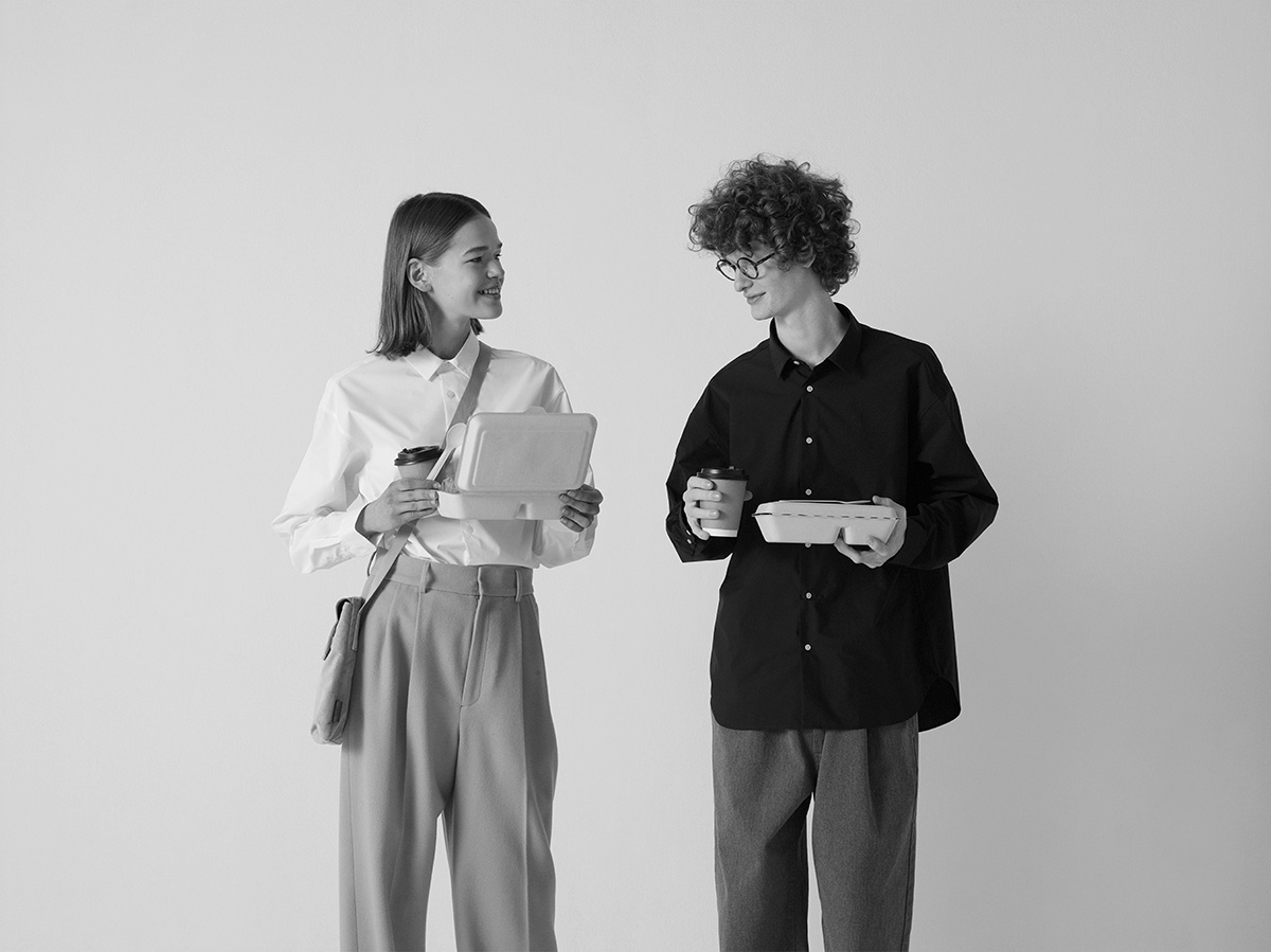 UNISEX LONG SLEEVE SMART BROAD BOX SHIRT / MU61302