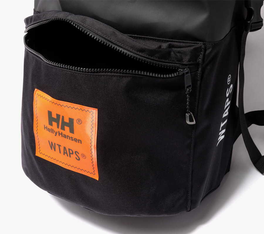 WTAPS ダブルタップス バッグ 16A/W ×HELLY HANSEN ヘリーハンセン ロゴ プリント PVC ダッフルバッグ HH DUFFEL BAG ブラック 鞄 カバン シンプル カジュアル ブランド 普段使い 【メンズ】【R043】