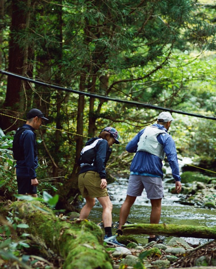 今回のコースの見せ場<br />
川を渡ってキャンプ場へ