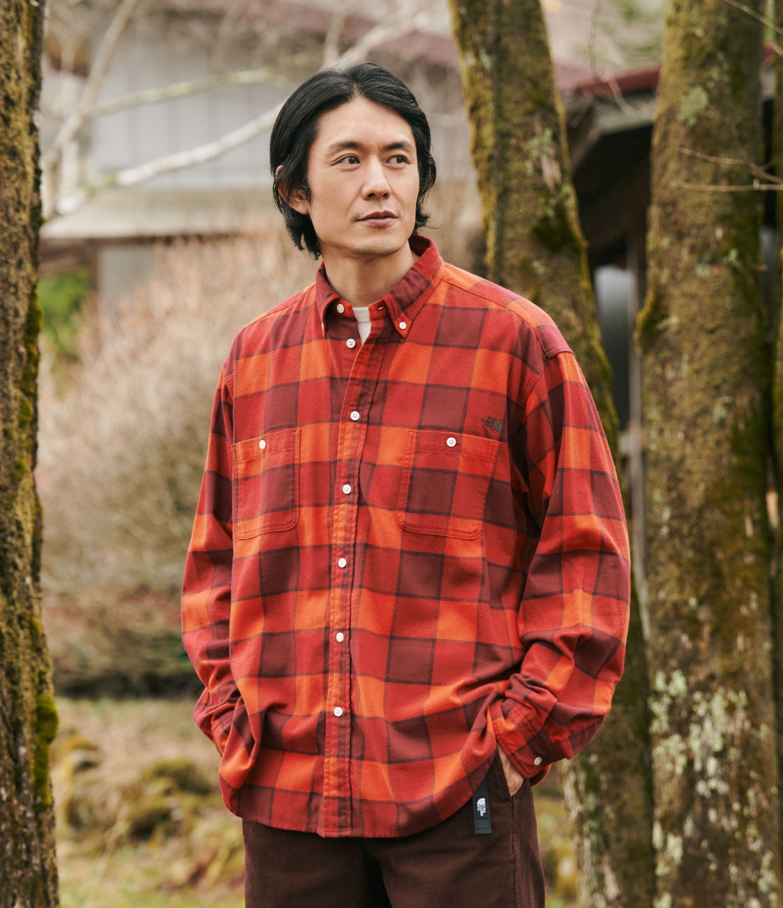 フィンガリン オンブレシャツ スリーパーネル フランネル オープン